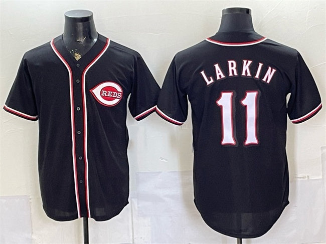 Cincinnati Reds #11 Barry Larkin 2026 Fashion Replica Black CONTON Out Stitched Jersey