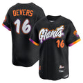 San Francisco Giants #16 Rafael Devers Black CONTON 2025 City Connect Limited Player Jersey