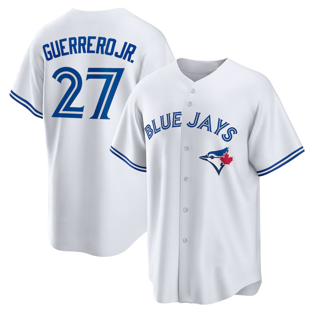 Toronto Blue Jays #27 Vladimir Guerrero Jr. White CONTON Home Replica Player Name Jersey