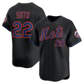 New York Mets #22 Juan Soto Black CONTON Alternate Limited Player Jersey
