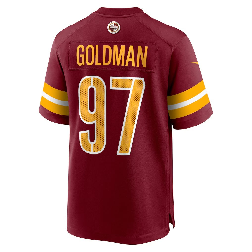 W.Commanders #97 Eddie Goldman Burgundy CONTON Team Game Jersey