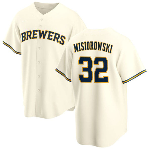 Milwaukee Brewers #32 Jacob Misiorowski Cream CONTON 2025 Stitched Jersey
