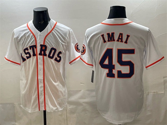 Houston Astros #45 Tatsuya Imai White CONTON Cool Base Stitched Jersey