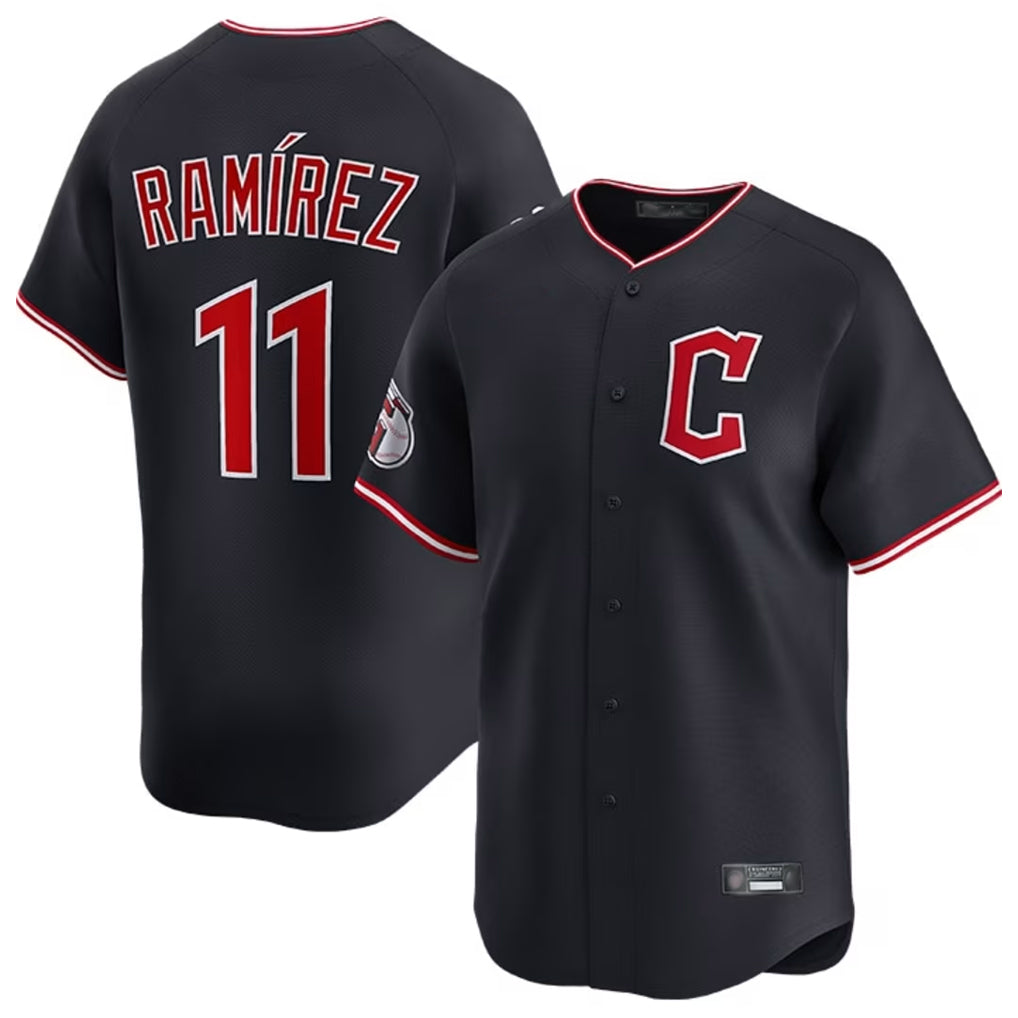 Cleveland Guardians #11 Jose Ramirez Player Navy CONTON Limited Home Stitched Jerseys