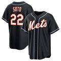 New York Mets #22 Juan Soto 2026 Black CONTON Out Stitched Jersey