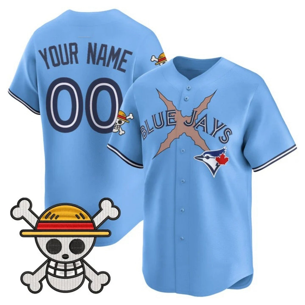 Custom Toronto Blue Jays x One Piece Blue CONTON Vapor Premier Limited Jersey - Stitched