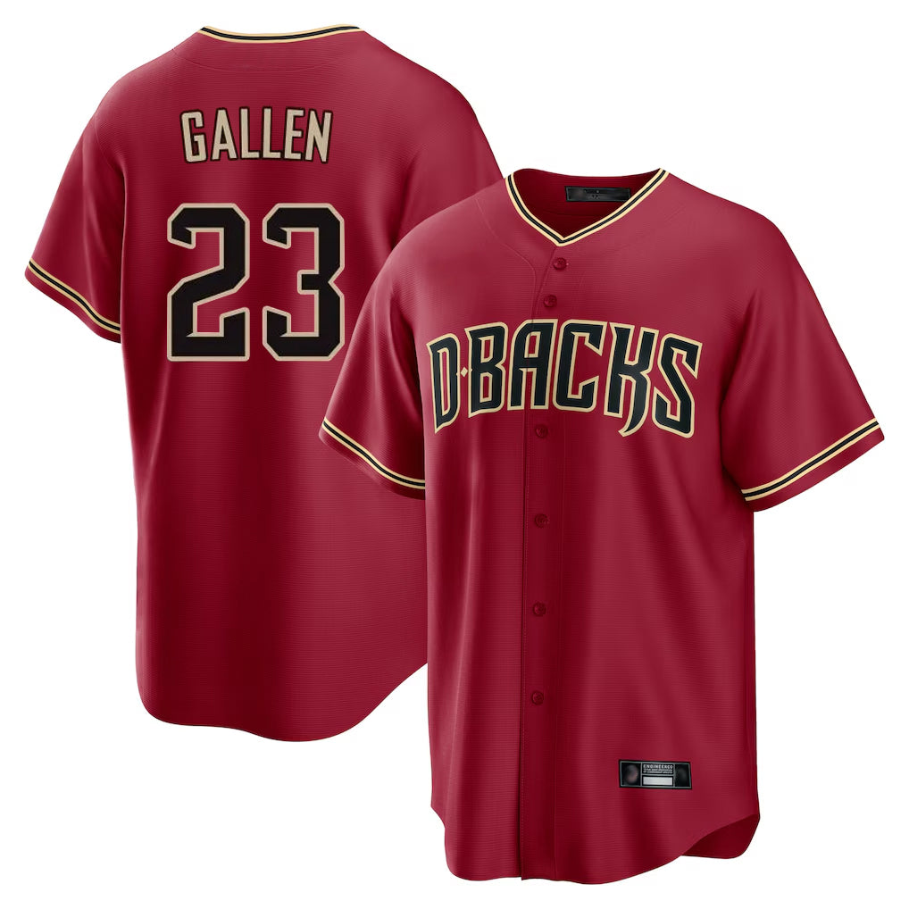 Arizona Diamondbacks #23 Zac Gallen Player Red CONTON Home Game Stitched Jerseys