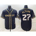 Houston Astros #27 Jose Altuve Black CONTON City Connect Cool Base Stitched Jersey