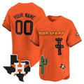 Custom Houston Astros Cactus Jack Patch Vapor Premier Limited Jersey V9 ¨C Orange CONTON