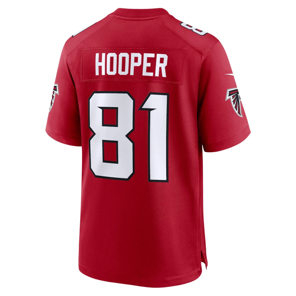 A.Falcons #81 Austin Hooper Red CONTON Team Game Jersey