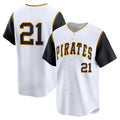 Pittsburgh Pirates #21 Roberto Clemente White CONTON Cooperstown Collection Limited Jersey