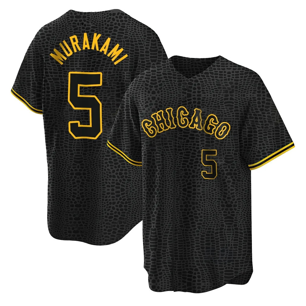 Chicago White Sox #5 Munetaka Murakami Player Black CONTON Snake Skin City Home Game Stitched Jerseys