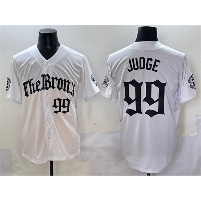 New York Yankees #99 Aaron Judge White CONTON 'Gothic Legacy Edition' Vapor Premier Limited Stitched Jersey