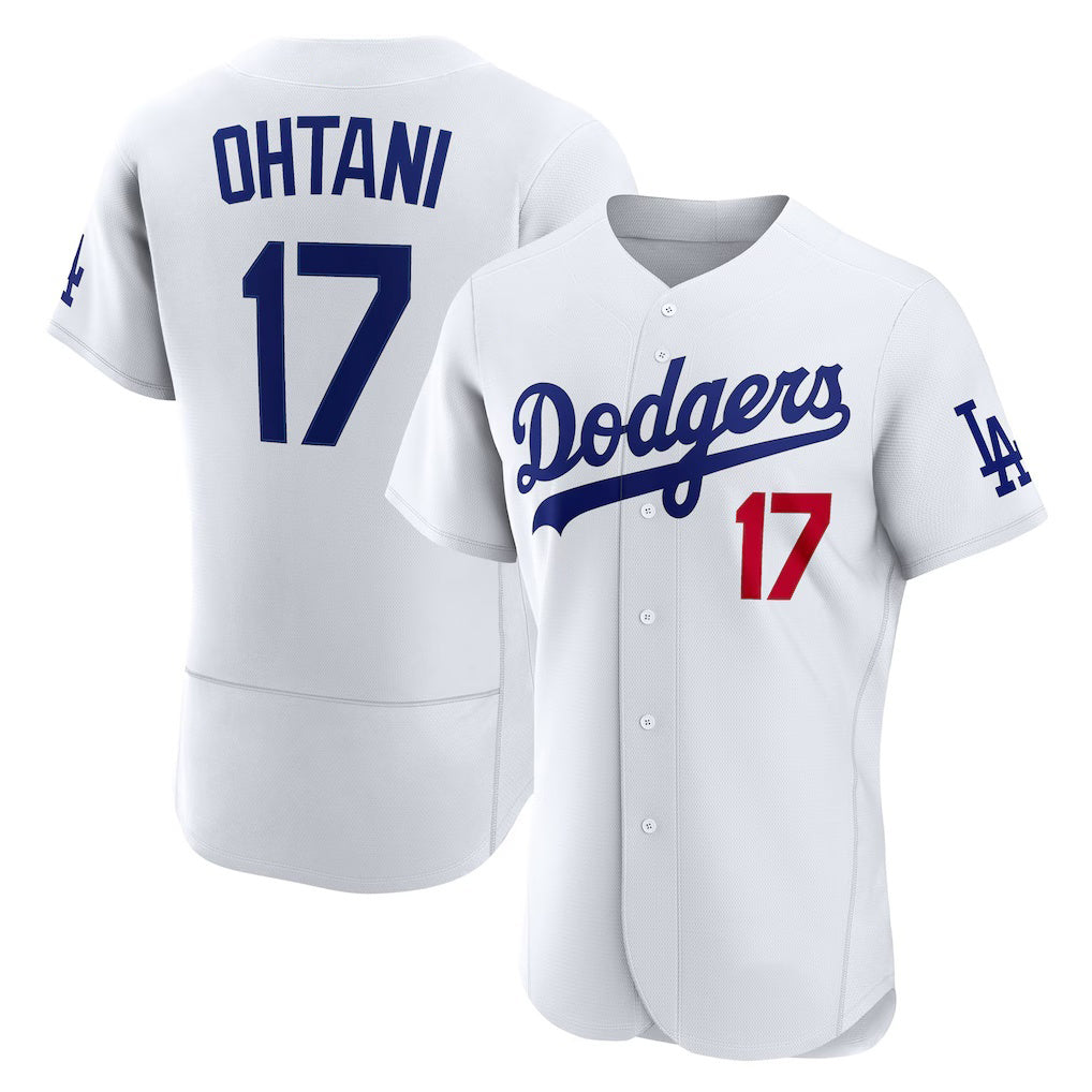 Los Angeles Dodgers #17 Shohei Ohtani White CONTON Home Authentic Jersey