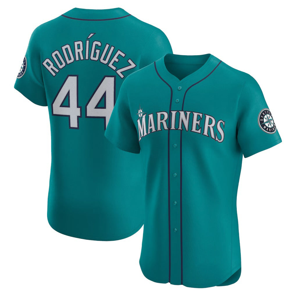 Seattle Mariners #44 Julio Rodr¨ªguez Teal CONTON Alternate Elite Jersey