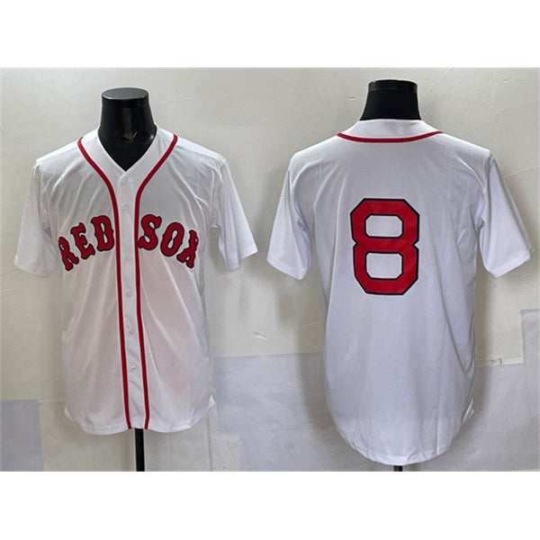 Boston Red Sox #8 Carl Yastrzemski White CONTON Cool Base Stitched Jersey