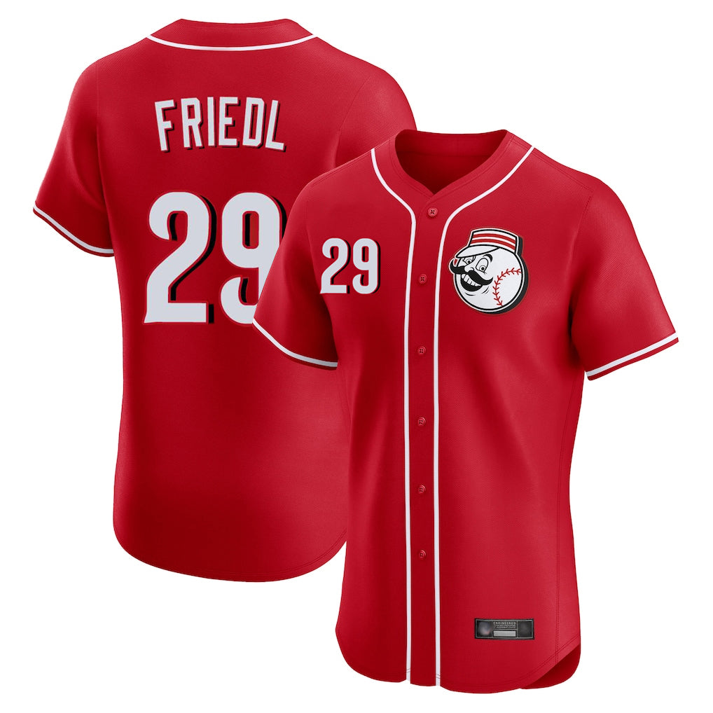 Cincinnati Reds #29 TJ Friedl Player Red CONTON Limited Elite Home Game Stitched Jerseys