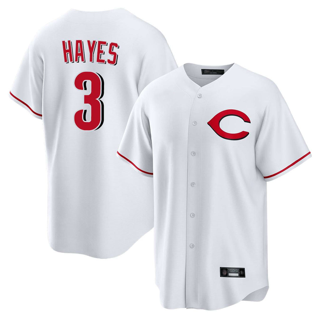Cincinnati Reds #3 Ke'Bryan Hayes Player White CONTON Home Game Stitched Jerseys