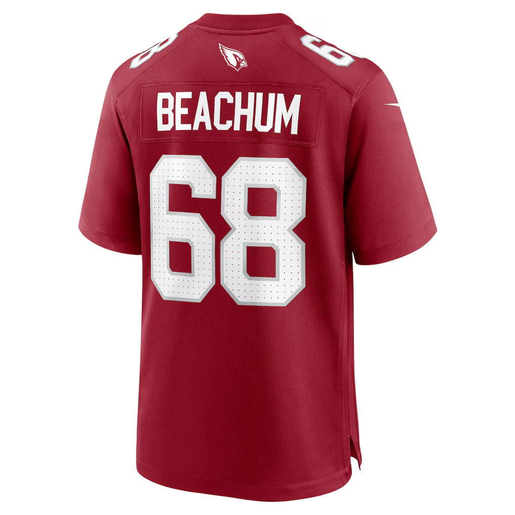 A.Cardinals #68 Kelvin Beachum Cardinal CONTON Team Game Jersey