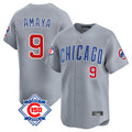 Chicago Cubs #9 Miguel Amaya Player Gray CONTON Road 150th Anniversary Limited Home Stitched Jerseys