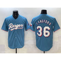 Texas Rangers #36 Wyatt Langford Blue CONTON Limited Stitched Jersey