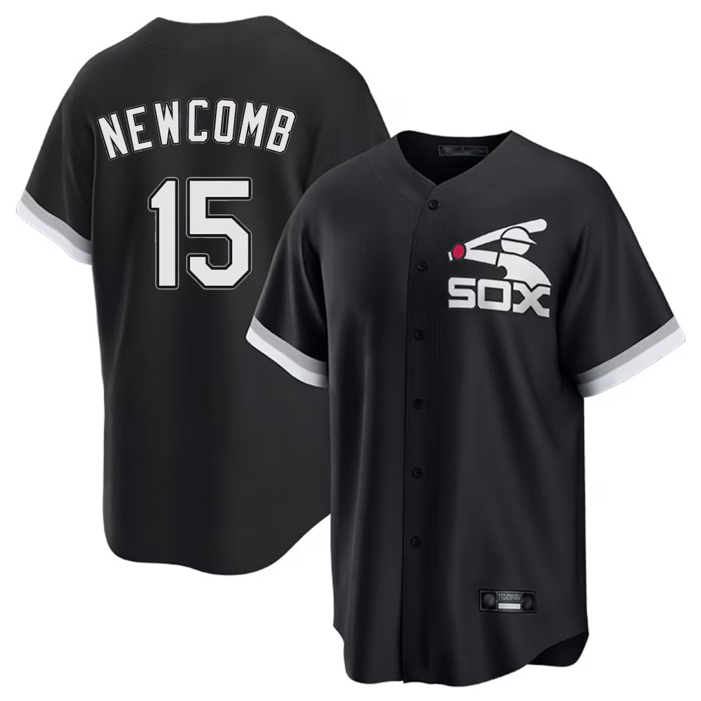Chicago White Sox #15 Sean Newcomb Player Black CONTON Spring Training Game Stitched Jerseys
