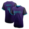 Arizona Diamondbacks #4 Ketel Marte Player Purple CONTON City Connect Limited Elite Home Game Stitched Jerseys