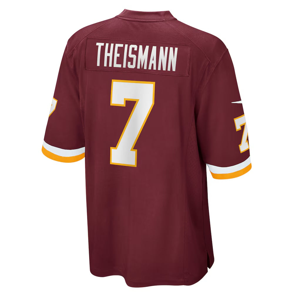 W.Football Team #7 Joe Theismann Burgundy CONTON Retired Player Jersey