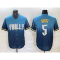 Philadelphia Phillies #5 Bryson Stott Blue CONTON 2024 City Cool Base Stitched Jersey