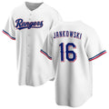 Texas Rangers #16 Travis Jankowski White CONTON Cool Base Stitched Jersey