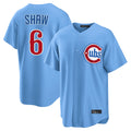 Chicago Cubs #6 Matt Shaw Player Light Blue CONTON Home Game Stitched Jerseys