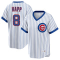 Chicago Cubs #8 Ian Happ Player White CONTON T-shirt Cooperstown Collection Limited Stitched Jerseys