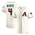 Arizona Diamondbacks #4 Ketel Marte Cream CONTON Home Elite Jersey