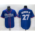 Toronto Blue Jays #27 Vladimir Guerrero Jr Blue CONTON Cool Base Stitched Jersey 2