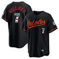 Baltimore Orioles #7 Jackson Holliday Player Black CONTON USA 250 Fourth of July Home Game Stitched Jerseys