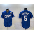 Los Angeles Dodgers #5 Freddie Freeman Blue CONTON 2024 World Series Cool Base Stitched Jersey