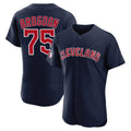 Cleveland Guardians #75 Connor Brogdon Player Navy CONTON Limited Elite Home Stitched Jerseys