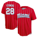 Miami Marlins #28 Kyle Stowers Player Red CONTON City Connect Home Game Stitched Jerseys