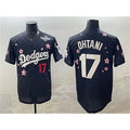 Los Angeles Dodgers #17 Shohei Ohtani Black CONTON 2025 World Series Patch Tokyo Series Limited Stitched Jersey