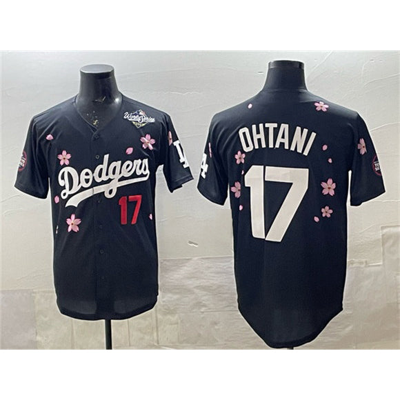 Los Angeles Dodgers #17 Shohei Ohtani Black CONTON 2025 World Series Patch Tokyo Series Limited Stitched Jersey