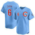 Chicago Cubs #6 Matt Shaw Blue CONTON 2024-25 2nd Alternate Limited Stitched Jersey