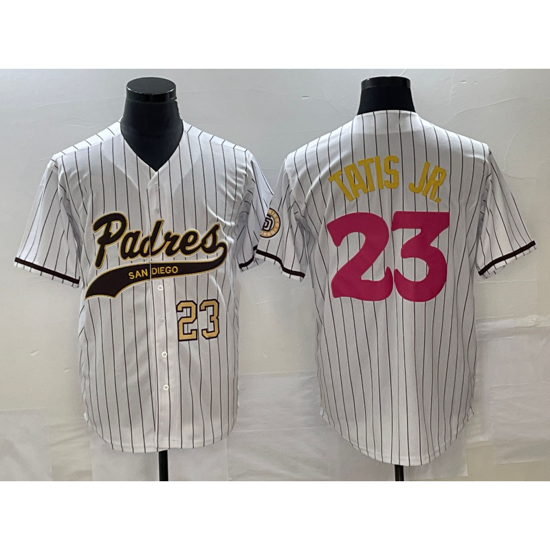 San Diego Padres #23 Fernando Tatis Jr Number White CONTON NEW 2023 City Connect Cool Base Stitched Jersey