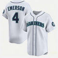 Seattle Mariners #4 Colt Emerson White CONTON Cool Base Stitched Jersey