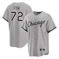 Chicago White Sox #72 Carlton Fisk Player Gray CONTON Home Game Stitched Jerseys