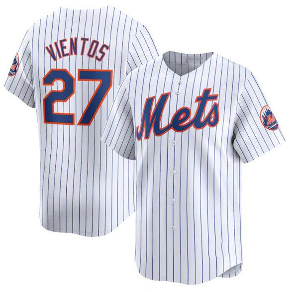 New York Mets #27 Mark Vientos White CONTON 2024 Home Limited Stitched Jersey
