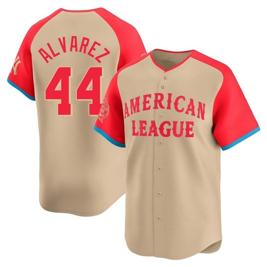 Houston Astros #44 Yordan Alvarez Player Cream CONTON American League All-Star Game Limited Stitched Jerseys