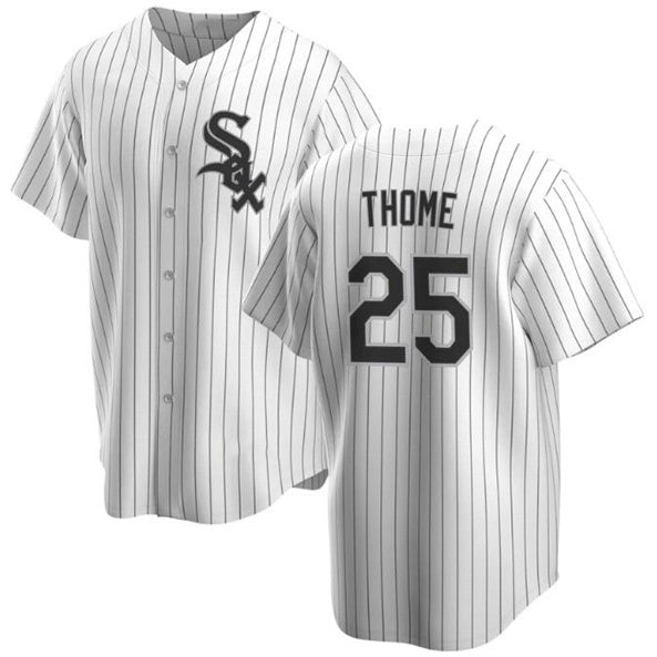 Chicago White Sox #25 Jim Thome White CONTON Cool Base Stitched Baseball Jersey