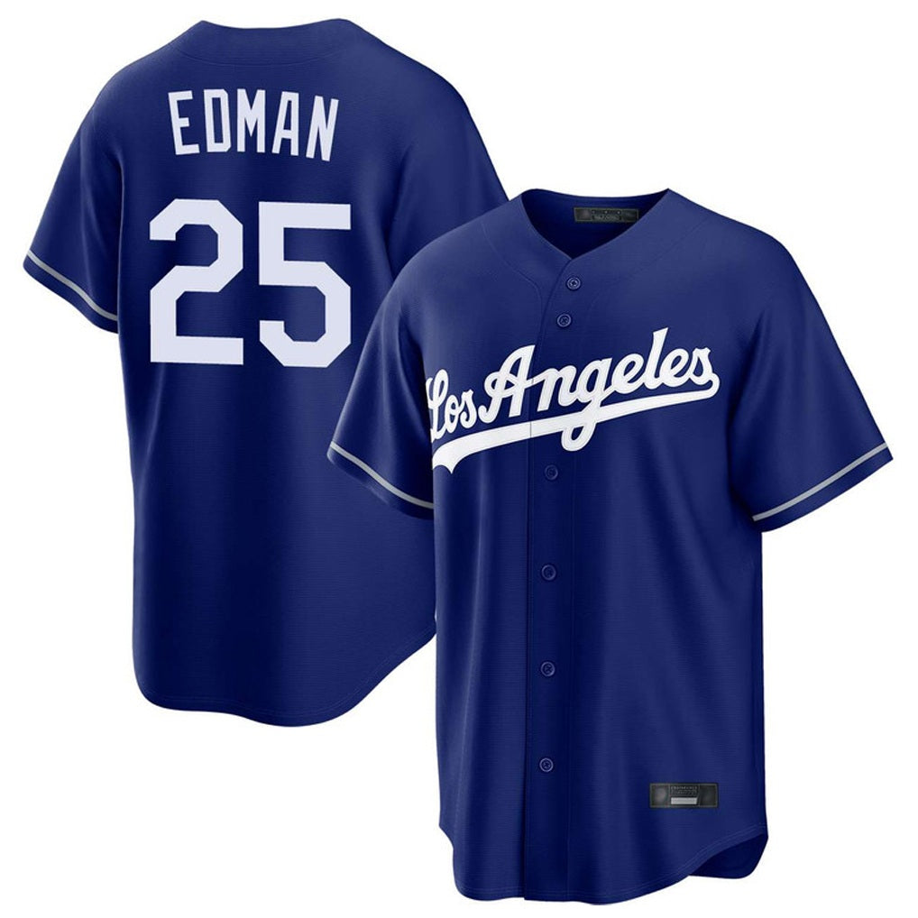 Los Angeles Dodgers #25 Tommy Edman Player Royal CONTON Game Stitched Jerseys