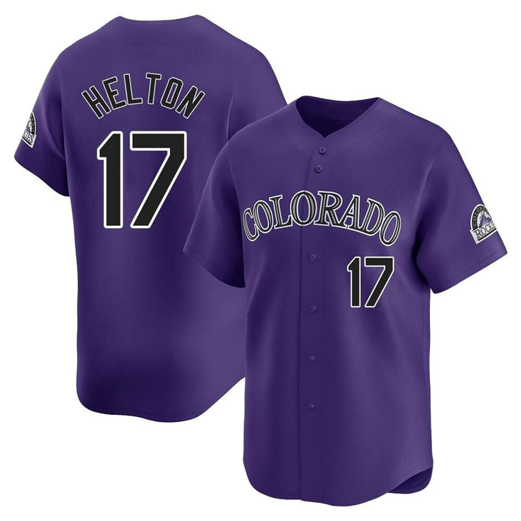 Colorado Rockies #17 Todd Helton Player Purple CONTON Limited Home Stitched Jerseys