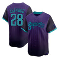 Arizona Diamondbacks #28 Nolan Arenado Player Purple CONTON City Connect Limited Home Game Stitched Jerseys